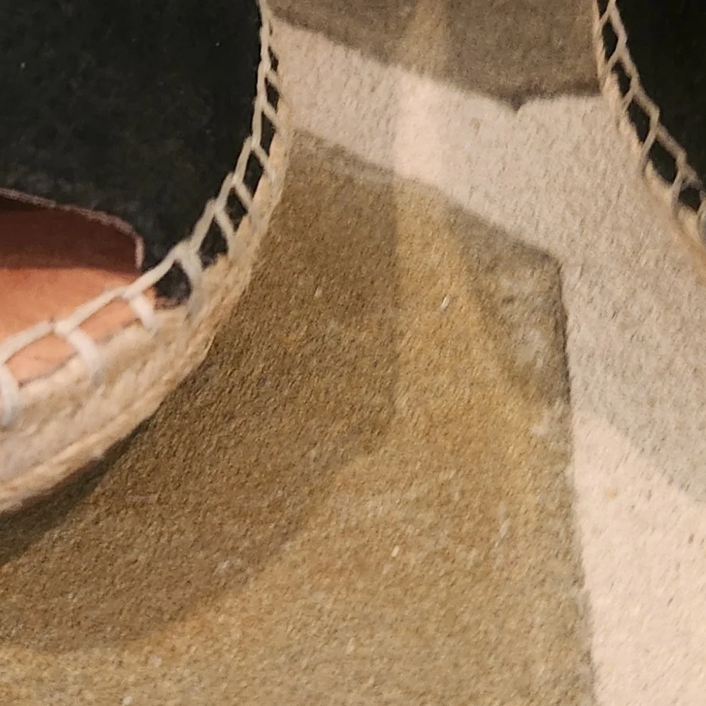 Gentle Souls Black Wedge Espadrilles with Elastic Slingback - Picture 3 of 10